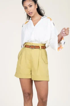 Lyocell Short Bianca | Camel... | Suncoo | Little Soho