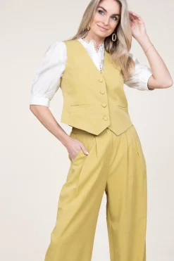 Lyocell Waistcoat Gina | Green... | Suncoo | Little Soho