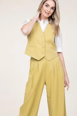 Lyocell Waistcoat Gina | Green... | Suncoo | Little Soho