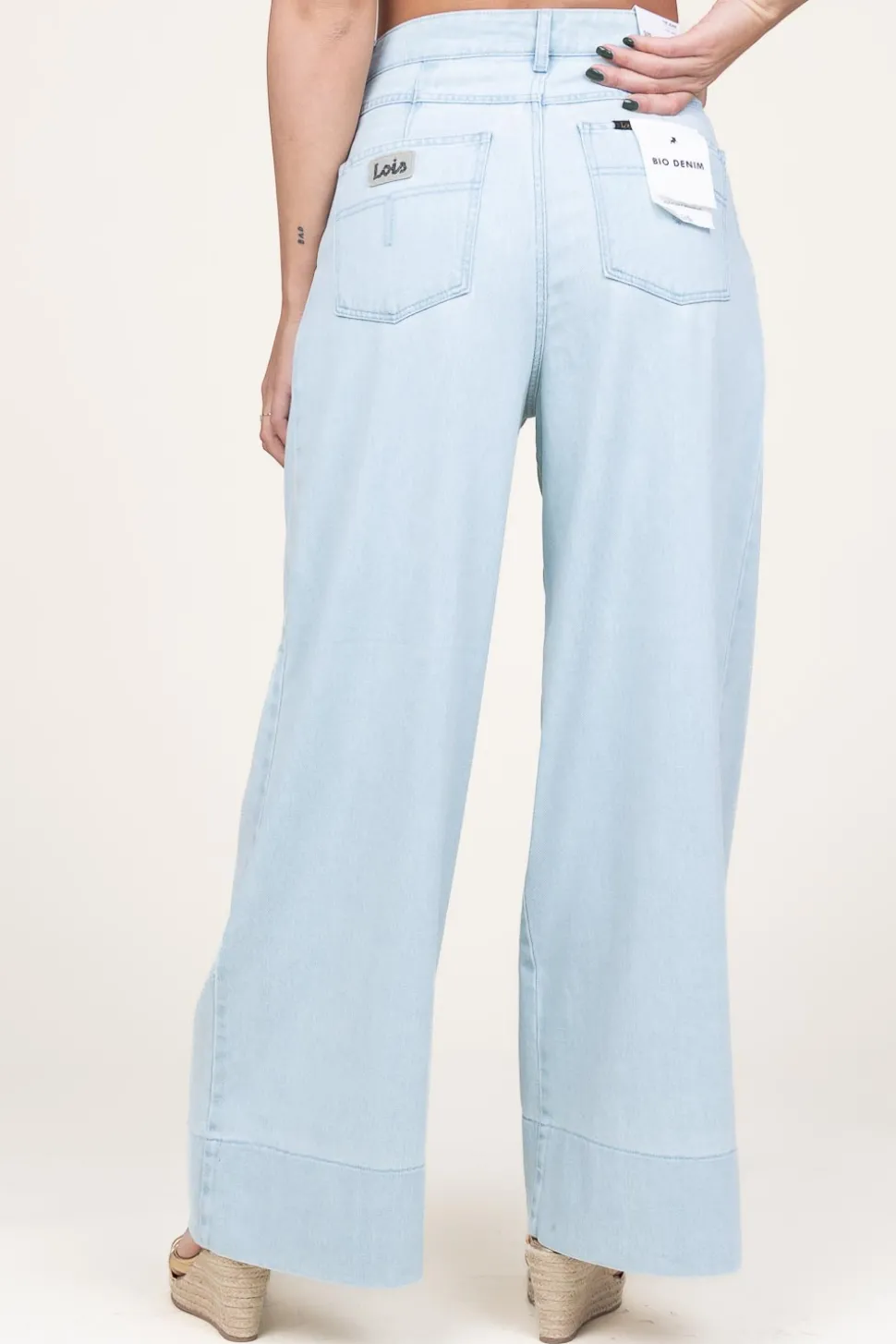 Lyocell Wide Leg Jeans Bauhaus | Blue... | Lois Jeans | Little Soho