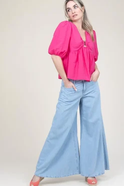 Lyocell Wide Leg Jeans Xitta | Blue... | Liu Jo | Little Soho