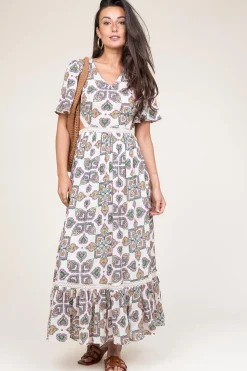 Maxi Dress With Cut-Outs Menina | Natural... | Louizon | Little Soho