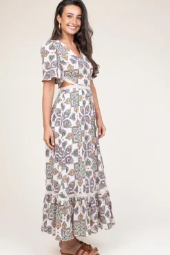 Maxi Dress With Cut-Outs Menina | Natural... | Louizon | Little Soho