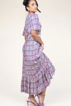 Maxi Dress With Cut-Outs Vermeil | Pink... | Louizon | Little Soho