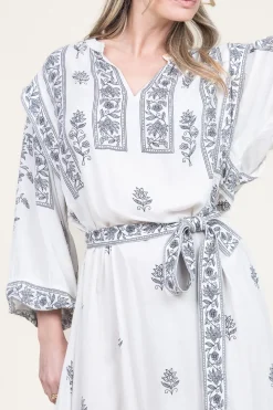 Maxi Dress With Embroidery Dorina | Natural... | Stella Forest | Little Soho