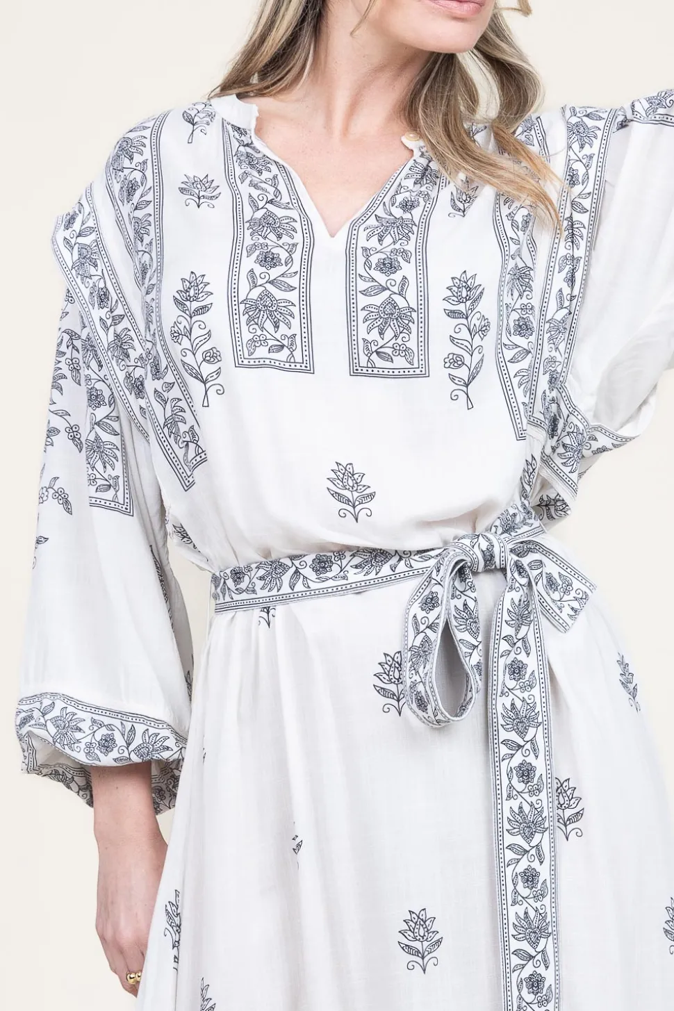 Maxi Dress With Embroidery Dorina | Natural... | Stella Forest | Little Soho