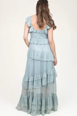 Maxi Dress With Lurex Danessa | Blue... | Ibana | Little Soho