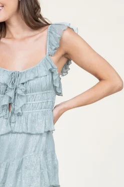 Maxi Dress With Lurex Danessa | Blue... | Ibana | Little Soho