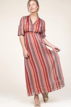 Maxi Dress With Lurex Tonnarella | Multi... | Liu Jo | Little Soho