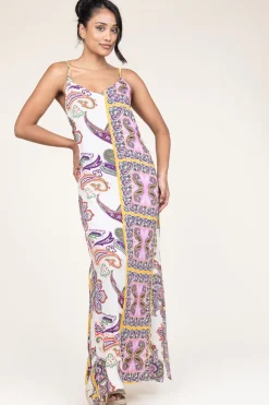 Maxi Dress With Paisley Print Kaylee | Multi... | Lollys Laundry | Little Soho