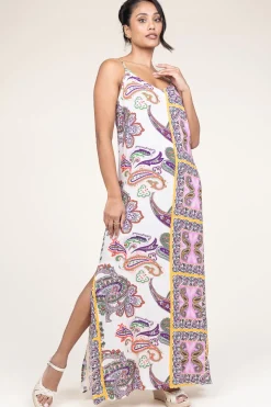 Maxi Dress With Paisley Print Kaylee | Multi... | Lollys Laundry | Little Soho