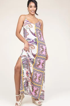 Maxi Dress With Paisley Print Kaylee | Multi... | Lollys Laundry | Little Soho