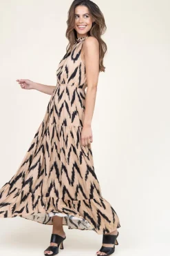 Maxi Dress With Print Charissa | Natural... | Aaiko | Little Soho