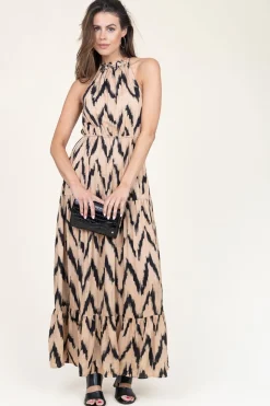 Maxi Dress With Print Charissa | Natural... | Aaiko | Little Soho