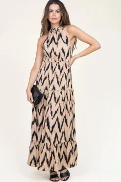Maxi Dress With Print Charissa | Natural... | Aaiko | Little Soho