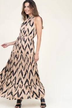 Maxi Dress With Print Charissa | Natural... | Aaiko | Little Soho