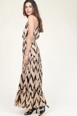 Maxi Dress With Print Charissa | Natural... | Aaiko | Little Soho