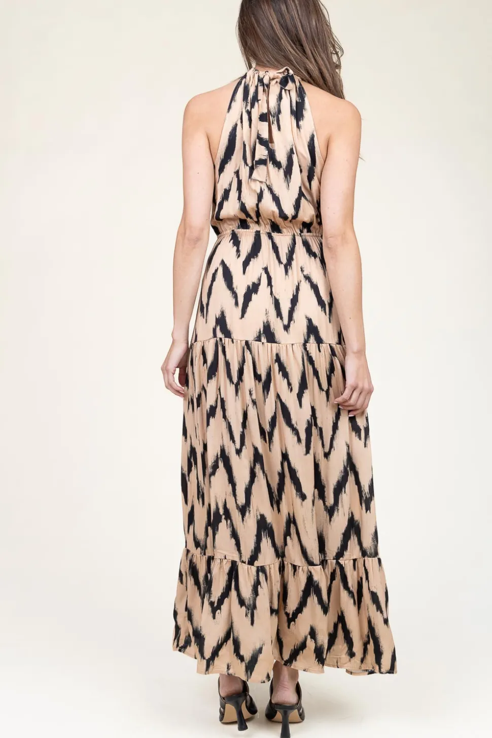 Maxi Dress With Print Charissa | Natural... | Aaiko | Little Soho