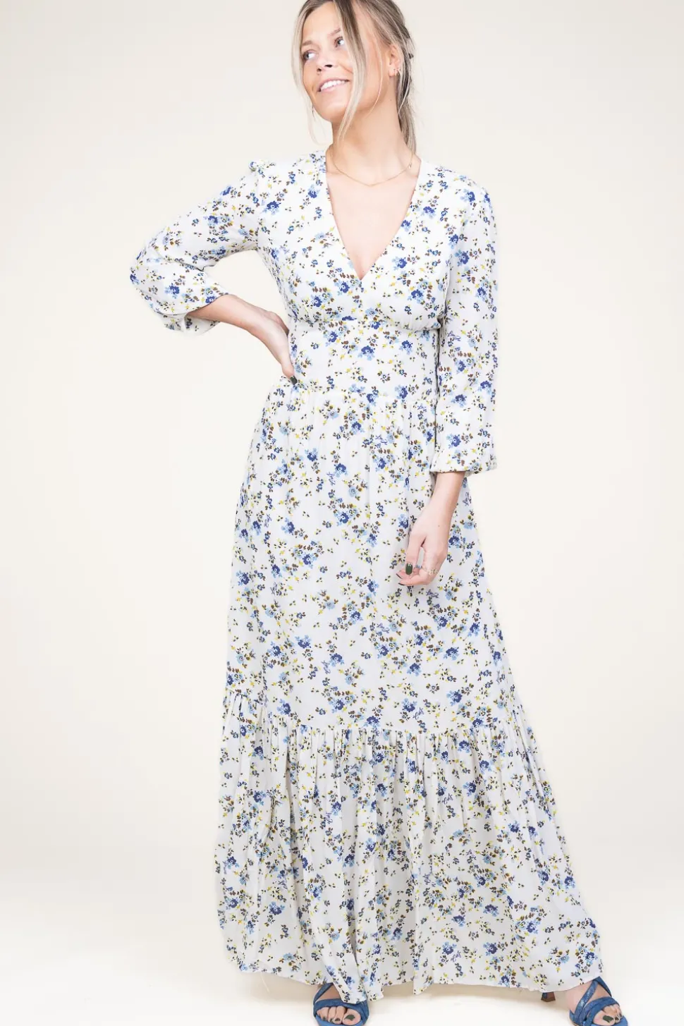 Maxi Dress With Print Marausa | Natural... | Liu Jo | Little Soho