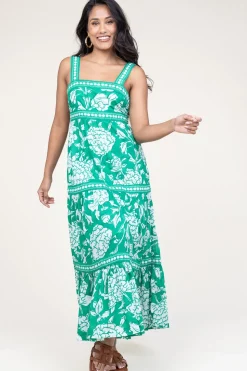 Maxi Dress With Print Mora | Green... | Stella Forest | Little Soho