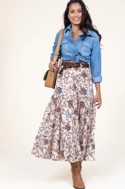 Maxi Skirt With Print Marla | Natural... | Stella Forest | Little Soho