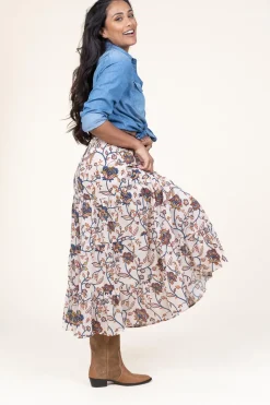 Maxi Skirt With Print Marla | Natural... | Stella Forest | Little Soho
