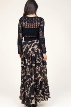 Maxi Skirt With Print Santacroce | Black... | Liu Jo | Little Soho