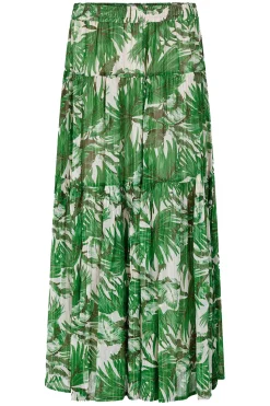 Maxi Skirt With Print Sunset | Green... | Lollys Laundry | Little Soho