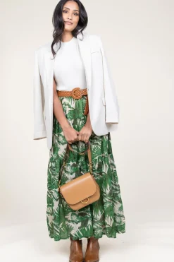 Maxi Skirt With Print Sunset | Green... | Lollys Laundry | Little Soho