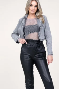 Mesh Top With Rhinestones Stone | Silver... | Copenhagen Muse | Little Soho