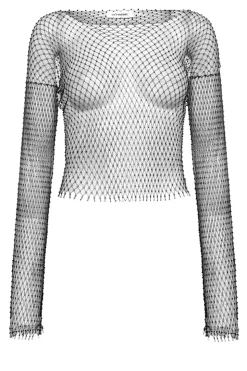 Mesh Top With Sequins Krystal | Black... | Co'Couture | Little Soho