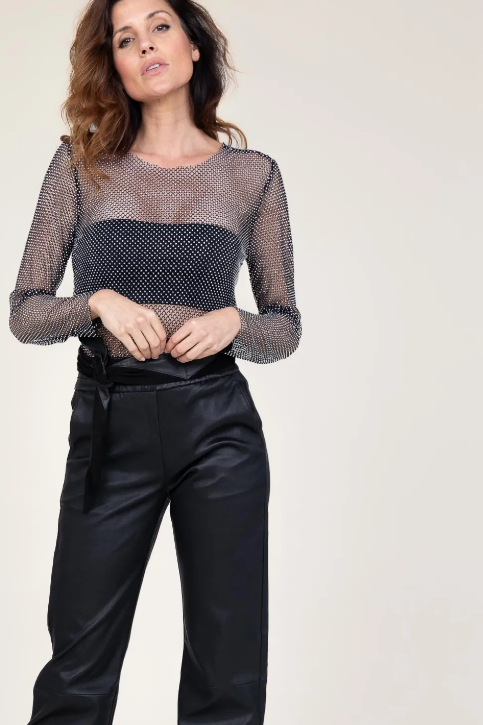 Mesh Top With Sequins Krystal | Black... | Co'Couture | Little Soho