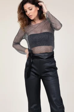 Mesh Top With Sequins Krystal | Black... | Co'Couture | Little Soho
