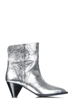 Metallic Ankle Boots Kaia | Silver... | Dante 6 | Little Soho