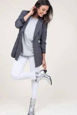 Metallic Ankle Boots Kaia | Silver... | Dante 6 | Little Soho