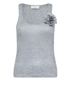 Metallic Baby Rib Top Lika | Silver... | Copenhagen Muse | Little Soho