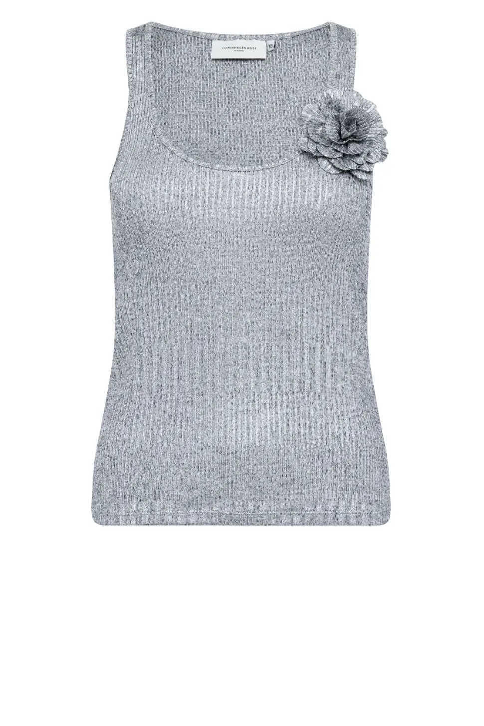 Metallic Baby Rib Top Lika | Silver... | Copenhagen Muse | Little Soho