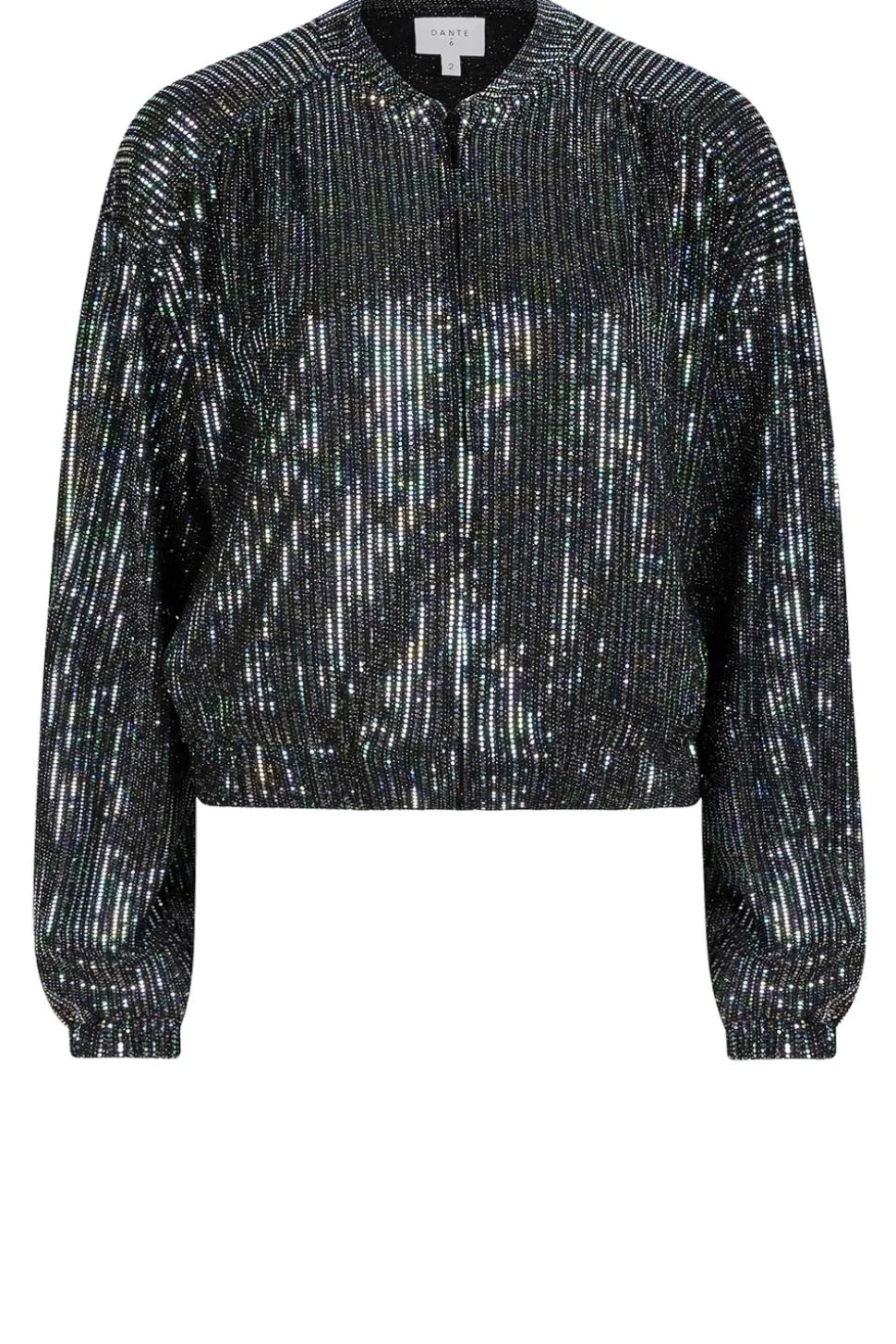 Metallic Bomber Jacket Dazzling | Black... | Dante 6 | Little Soho