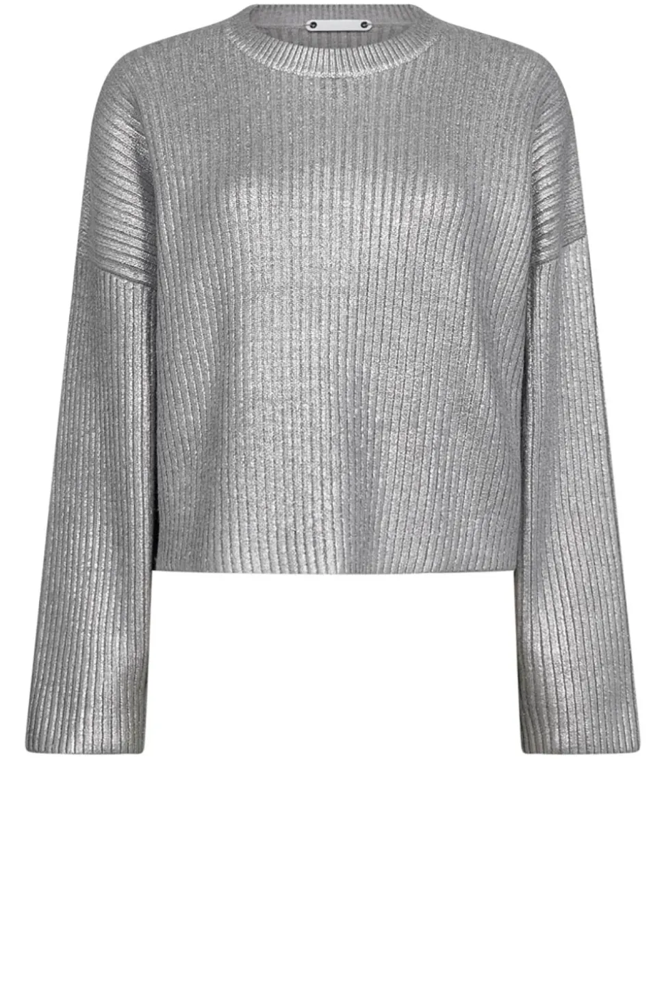 Metallic Boxy Sweater Row | Silver... | Co'Couture | Little Soho