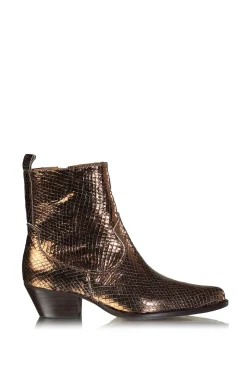 Metallic Croco Boots Blues | Gold... | Toral | Little Soho