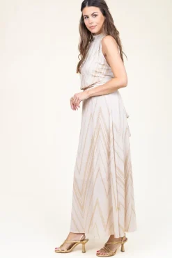 Metallic Leather Sandals Flora | Gold... | Ivylee Copenhagen | Little Soho