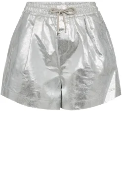 Metallic Leather Short Phoebe | Silver... | Co'Couture | Little Soho