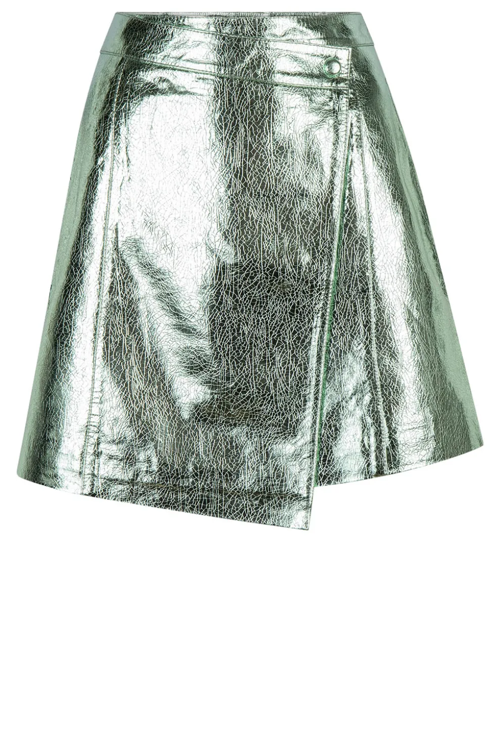 Metallic Leather Skirt Meadow | Green... | Dante 6 | Little Soho