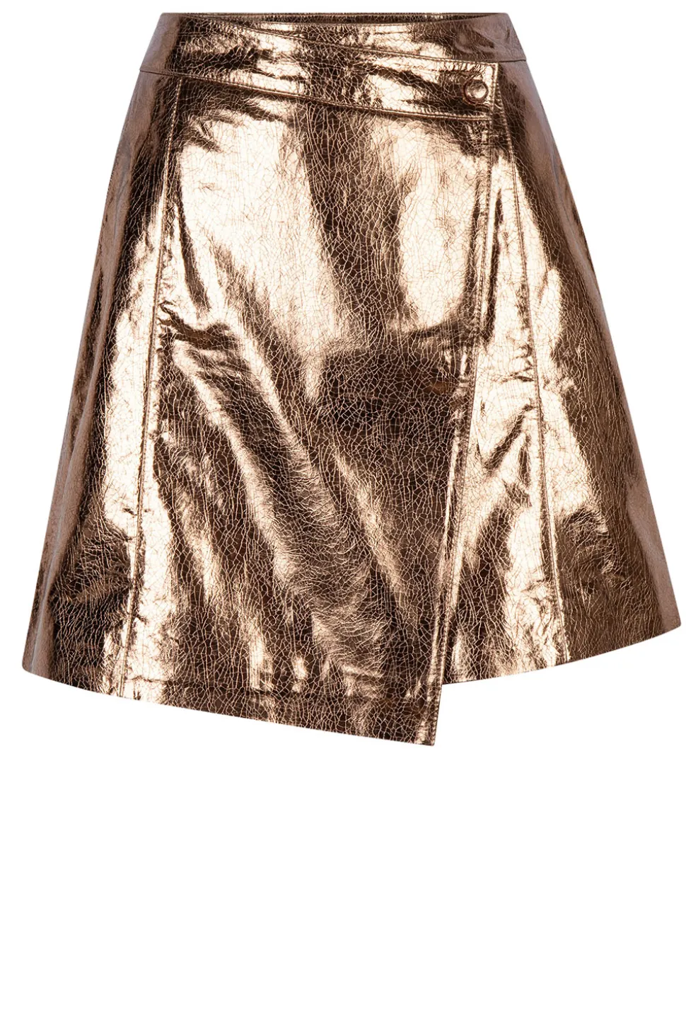 Metallic Leather Skirt Meadow | Brown... | Dante 6 | Little Soho