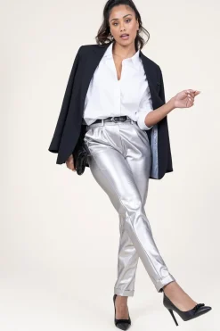 Metallic Pants Fantasy | Silver... | D-Etoiles Casiope | Little Soho