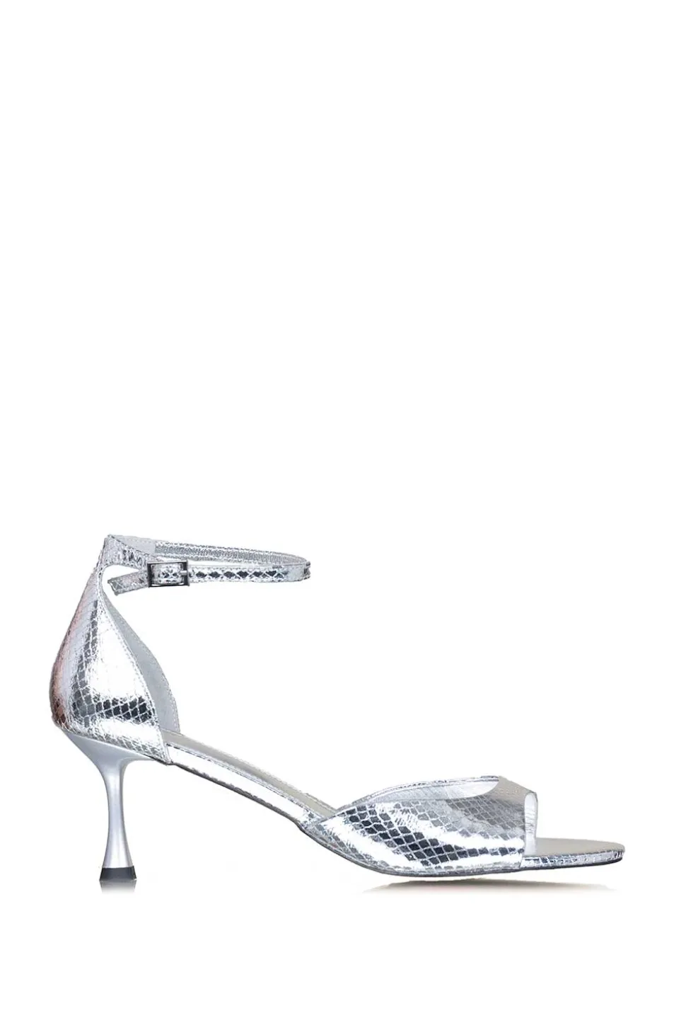 Metallic Sandals With Heel Firenze | Silver... | Toral | Little Soho