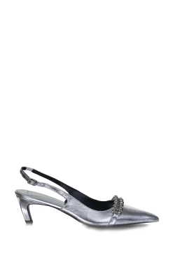 Metallic Slingbacks Yumi | Silver... | Dante 6 | Little Soho