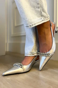 Metallic Slingbacks Yumi | Silver... | Dante 6 | Little Soho