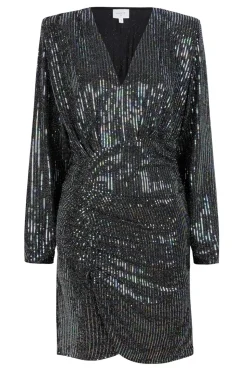Metallic Stretch Dress Arcy | Black... | Dante 6 | Little Soho