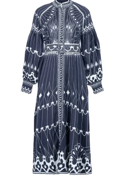 Midi Dress With Belt Pernilla | Black... | Scarlett Poppies | Little Soho
